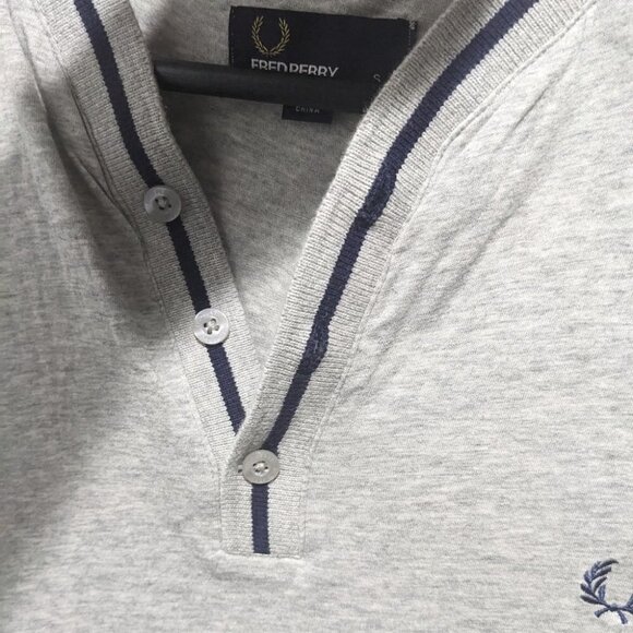 Fred Perry | Bomber collar polo shirt in grey - Picture 5 of 10